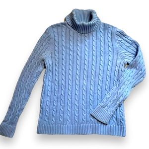 Sky blue LL. Bean cotton sweater turtleneck 🐢☁️